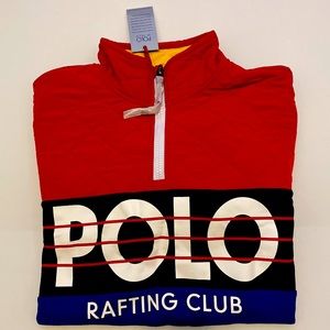 POLO BY RALPH LAUREN POLO RAFTING CLUB XL. HI TECH HYBRID SWEATSHIRT.